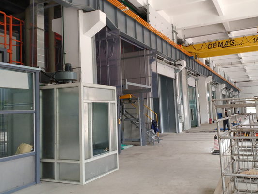 BZB 90min установило крася производственную линию с системой краски занавеса воды